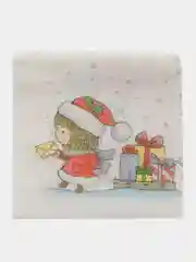 Голубой салфетки новогодние бумажные 24х24 см/ 100 шт/ 50 шт/