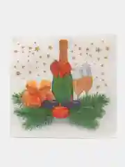 Вишнёвый салфетки новогодние бумажные 24х24 см/ 100 шт/ 50 шт/