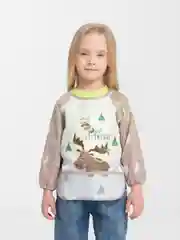 Карамельный нагрудник с длинными рукавами