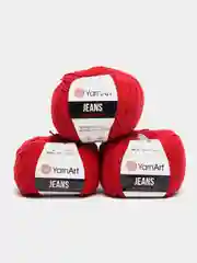 Терракотовый пряжа YarnArt Jeans комплект 3штуки 5штук (ч1) 55% Хлопок 45% Акрил 50г 160м Ярн Арт Джинс