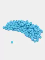 Светло-синий бисер крупный, стеклянный, 6/0, 4 мм Бисер разноразмерный