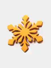 Золотой снежинки 3 см