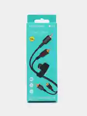 Аудиокабель 2xRCA - 2xRCA Borofone BL13 1.5 м, круглый, кабель тюльпан, аудио переходник