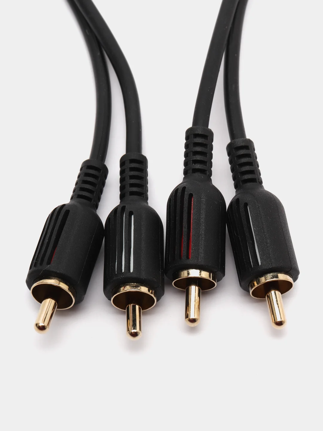 Черный аудиокабель 2xRCA - 2xRCA Borofone BL13 1.5 м, круглый, кабель тюльпан, аудио переходник