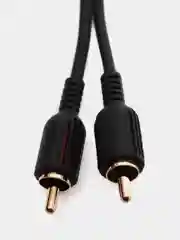 Черный аудиокабель 2xRCA - 2xRCA Borofone BL13 1.5 м, круглый, кабель тюльпан, аудио переходник