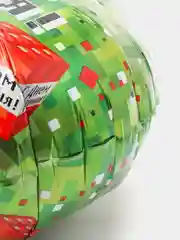 Зеленый фольгированный шар Пиксели, Майнкрафт, С Днем Рождения 46 см, 1 шт