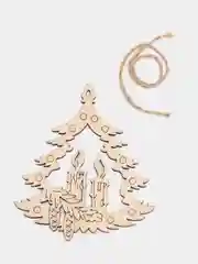 Алый новогодние елочные игрушки из дерева
