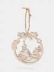Зеленый новогодние елочные игрушки из дерева