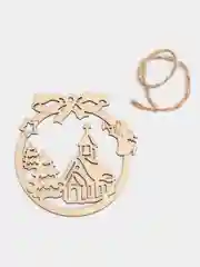 Зеленый новогодние елочные игрушки из дерева