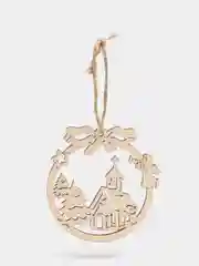 Зеленый новогодние елочные игрушки из дерева