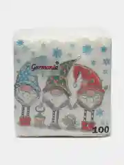 Бронзовый салфетки новогодние бумажные 24х24 см/ 100 шт/ 50 шт/