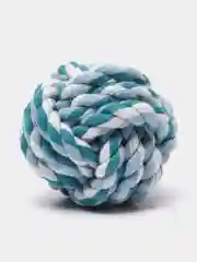 Голубой игрушка для кошек и собак, разноцветный мячик из ниток, для чистки зубов