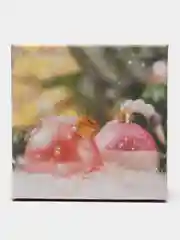 Кораллово-розовый коробка подарочная новогодняя