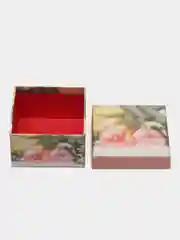 Кораллово-розовый коробка подарочная новогодняя