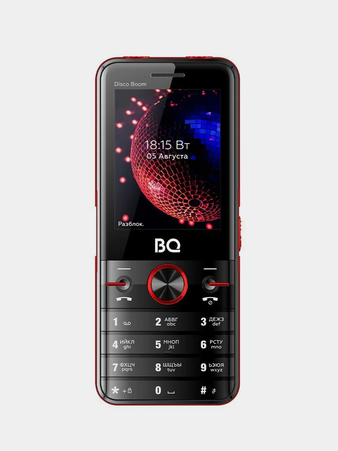 Красный мобильный телефон BQ 2842 Disco Boom 2023