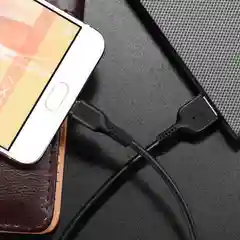 Белый usb Кабель micro USB 2.4A / Type-C 3A, Hoco X20, 3 метра