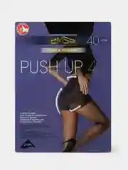 Черный колготки женские OMSA "Push-Up", 40 ден с моделирующими шортиками