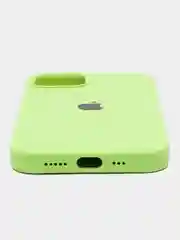 Салатовый чехол Silicone Case для iPhone 14, 14 Pro, 14 Plus, 14 Pro Max, с закрытым низом