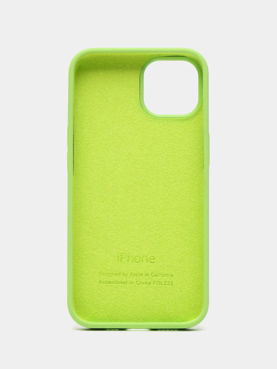 Салатовый чехол Silicone Case для iPhone 14, 14 Pro, 14 Plus, 14 Pro Max, с закрытым низом