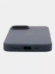 Синий меланж чехол Silicone Case для iPhone 14, 14 Pro, 14 Plus, 14 Pro Max, с закрытым низом