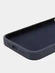 Синий меланж чехол Silicone Case для iPhone 14, 14 Pro, 14 Plus, 14 Pro Max, с закрытым низом