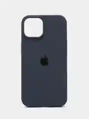Синий меланж чехол Silicone Case для iPhone 14, 14 Pro, 14 Plus, 14 Pro Max, с закрытым низом