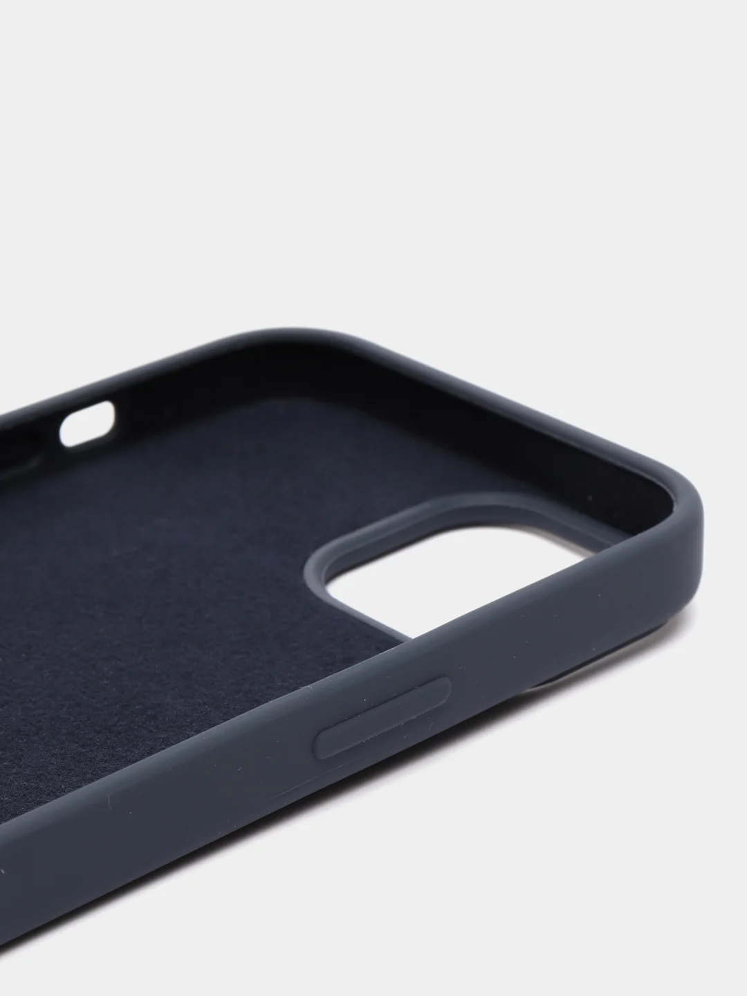 Синий меланж чехол Silicone Case для iPhone 14, 14 Pro, 14 Plus, 14 Pro Max, с закрытым низом