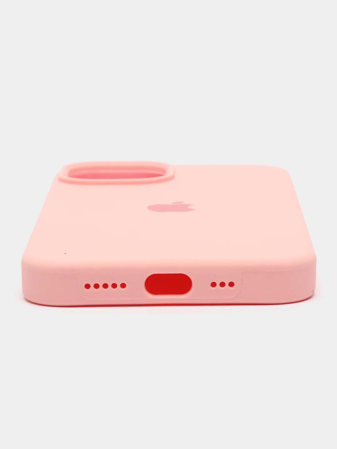 Кораллово-розовый чехол Silicone Case для iPhone 14, 14 Pro, 14 Plus, 14 Pro Max, с закрытым низом