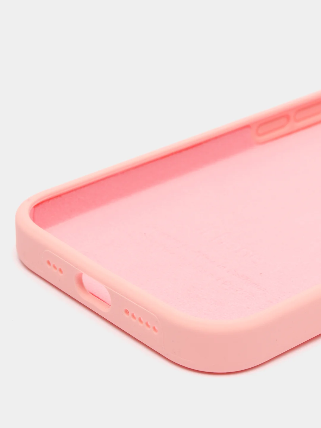 Кораллово-розовый чехол Silicone Case для iPhone 14, 14 Pro, 14 Plus, 14 Pro Max, с закрытым низом