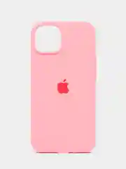 Пастельно-коралловый чехол Silicone Case для iPhone 14, 14 Pro, 14 Plus, 14 Pro Max, с закрытым низом