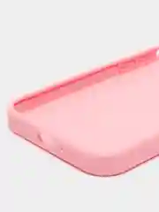 Пастельно-коралловый чехол Silicone Case для iPhone 14, 14 Pro, 14 Plus, 14 Pro Max, с закрытым низом