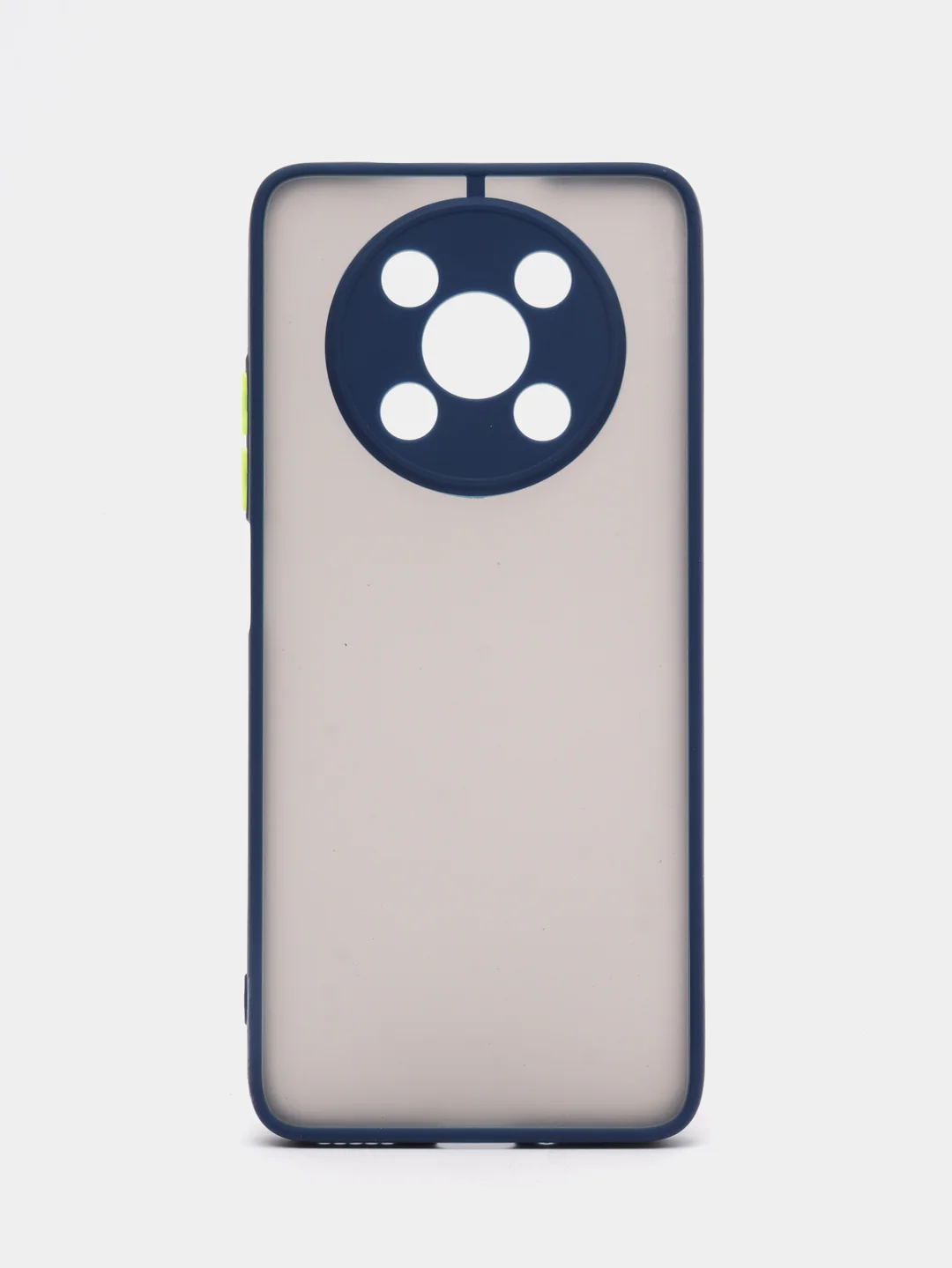 Темно-синий чехол для Huawei Nova Y90 (Хуавей Нова У90), пластиковый, матовый, с цветными кнопками