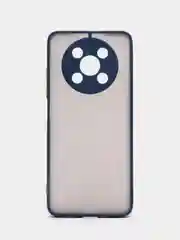 Темно-синий чехол для Huawei Nova Y90 (Хуавей Нова У90), пластиковый, матовый, с цветными кнопками