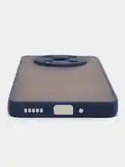 Темно-синий чехол для Huawei Nova Y90 (Хуавей Нова У90), пластиковый, матовый, с цветными кнопками