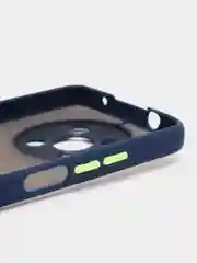 Темно-синий чехол для Huawei Nova Y90 (Хуавей Нова У90), пластиковый, матовый, с цветными кнопками