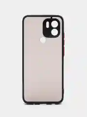 Черный чехол Xiaomi Redmi A1 Plus / A1+, Сяоми Редми А1+ пластиковый матовый с цветными кнопками