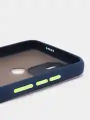 Темно-синий чехол Xiaomi Redmi A1 Plus / A1+, Сяоми Редми А1+ пластиковый матовый с цветными кнопками