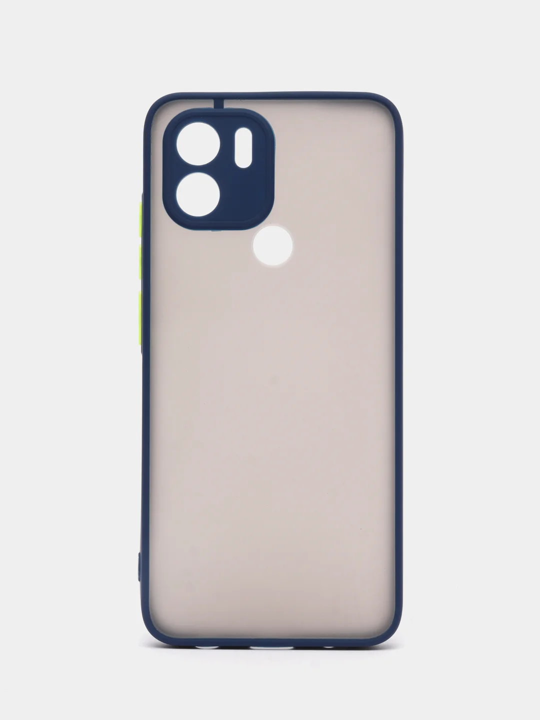 Темно-синий чехол Xiaomi Redmi A1 Plus / A1+, Сяоми Редми А1+ пластиковый матовый с цветными кнопками