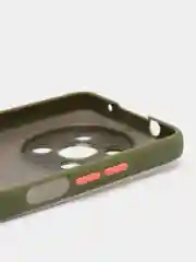 Лесной зеленый чехол для Huawei Nova Y90 (Хуавей Нова У90), пластиковый, матовый, с цветными кнопками