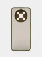 Лесной зеленый чехол для Huawei Nova Y90 (Хуавей Нова У90), пластиковый, матовый, с цветными кнопками