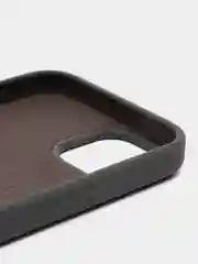 Угольный чехол Silicone Case для iPhone 14, 14 Pro, 14 Plus, 14 Pro Max, с закрытым низом