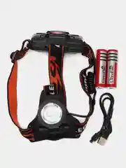 Фонарь налобный High Power Headlamp T6 Dual Light Source, аккумуляторный, с зумом