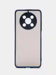 Темно-синий чехол для Huawei Nova Y90 (Хуавей Нова У90), пластиковый, матовый, с цветными кнопками