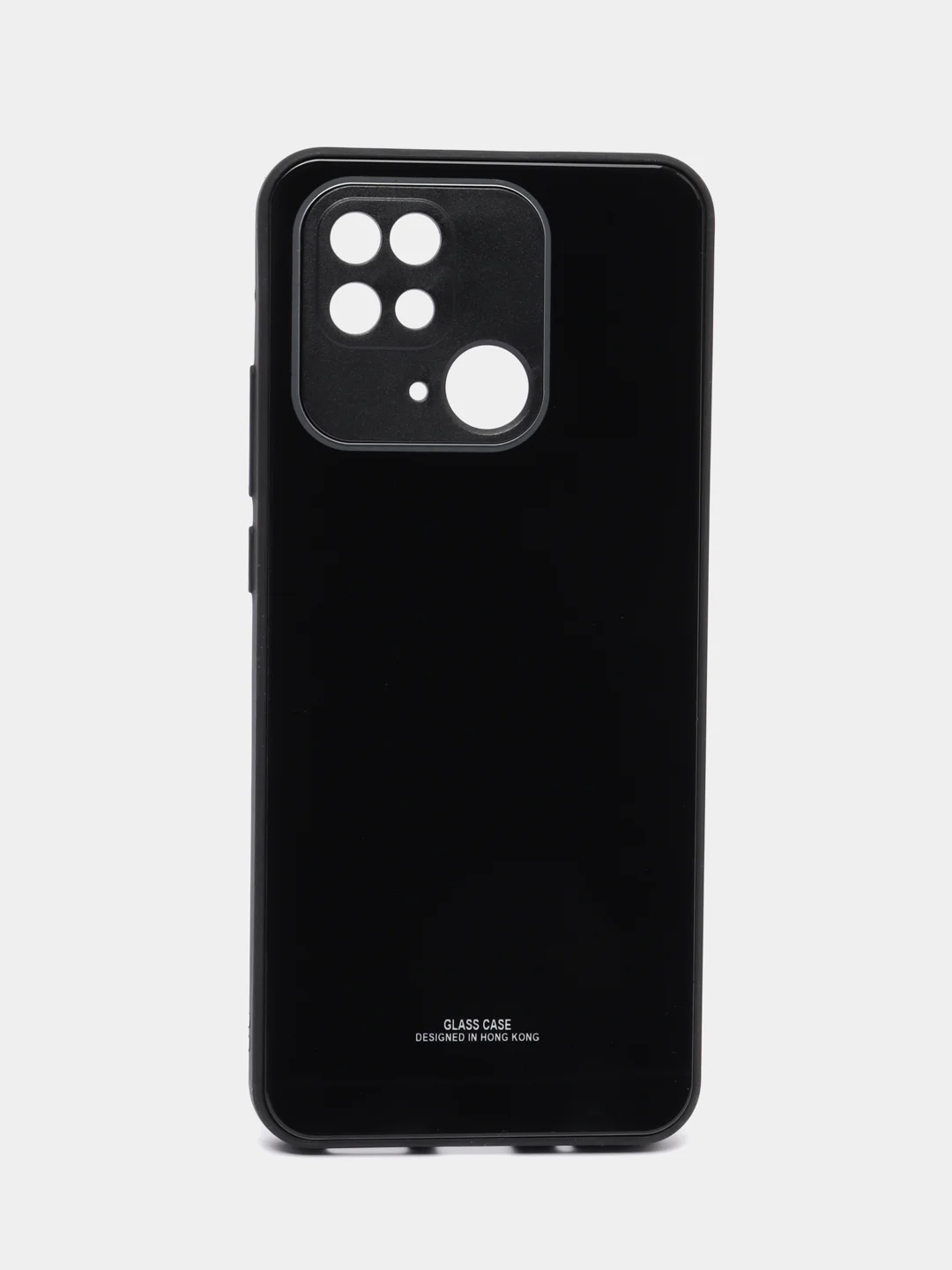 Угольный чехол на Xiaomi Redmi 10C Poco C40 (Сяоми Редми 10С Поко С40), пластиковый, под стекло