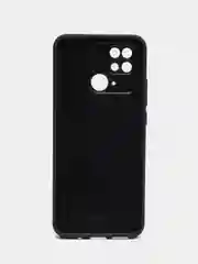 Угольный чехол на Xiaomi Redmi 10C Poco C40 (Сяоми Редми 10С Поко С40), пластиковый, под стекло