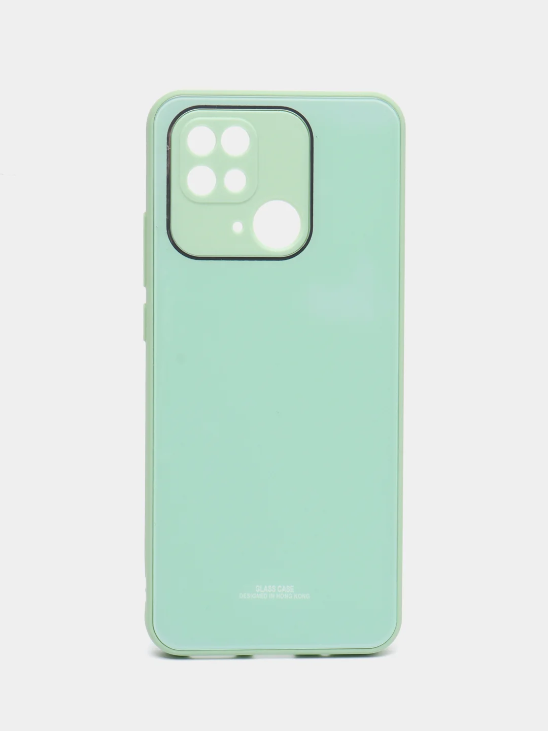 Бирюзовый чехол на Xiaomi Redmi 10C Poco C40 (Сяоми Редми 10С Поко С40), пластиковый, под стекло