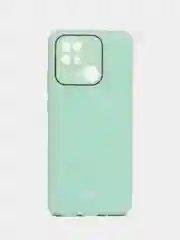 Бирюзовый чехол на Xiaomi Redmi 10C Poco C40 (Сяоми Редми 10С Поко С40), пластиковый, под стекло