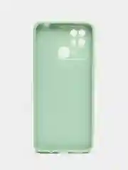 Бирюзовый чехол на Xiaomi Redmi 10C Poco C40 (Сяоми Редми 10С Поко С40), пластиковый, под стекло