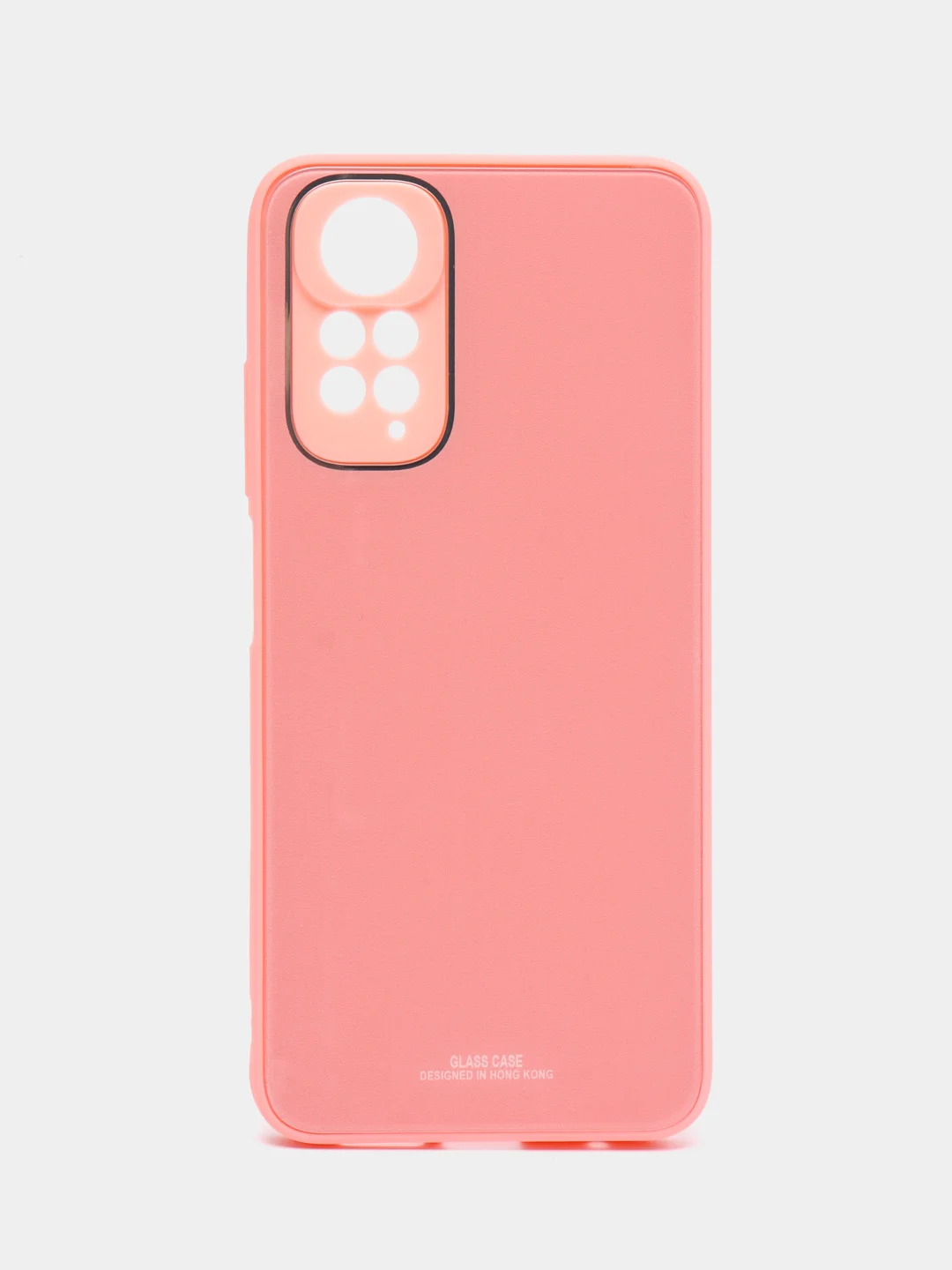 Розовый чехол на Xiaomi Redmi Note 11 4G, Redmi Note 11S, пластиковый, глянцевый, под стекло