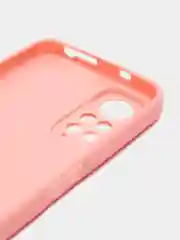 Розовый чехол на Xiaomi Redmi Note 11 4G, Redmi Note 11S, пластиковый, глянцевый, под стекло
